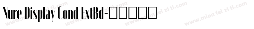 Nure Display Cond ExtBd字体转换